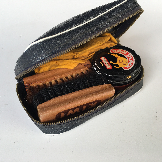 SHOE SHINE, Set Blue Vinyl Case